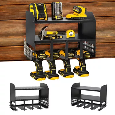 Impact Driver Power Tool Rack Drill Storage Wall Shelf Workshop Garage Organiser • £29.90