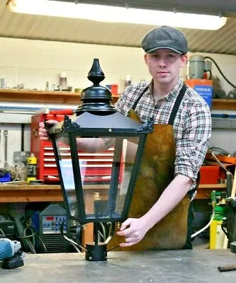 £175 • Buy USED Ex-Display 87cm Tall Black Victorian Lantern Replacement Lamppost Light Top