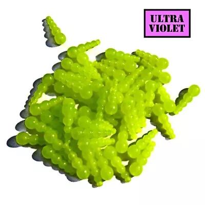 50 - 18mm HI - UV Lime Yellow  Stack Beads For Making Freshwater Spinning Lures • $6.89