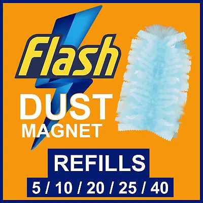 £18.99 • Buy FLASH DUSTER * 1/5/10/20/25/40 Pack Dust Magnet Refills * Trap & Lock Away Dust