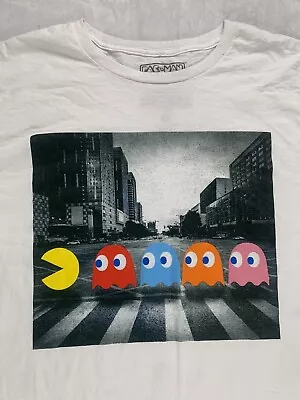 Pac-Man T Shirt Adult XL White Shirt Sleeve Mens BANDAI NAMCO C-LIFE  • $22.11