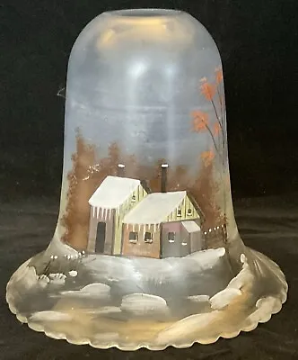 £29.99 • Buy Vintage Bell Shaped Hand Painted Glass Lamp/Light Shade