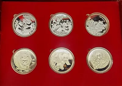 12pcs Collection - CHINESE TREASURES OF PANDAS  CONTAINS SILVER Coins 5oz • $2350