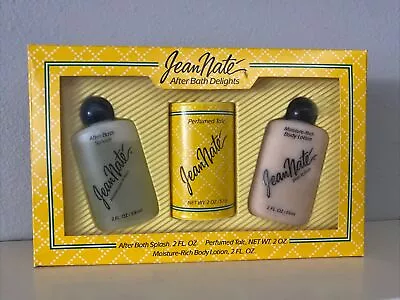 Vintage Jean Nate Perfume Powder Lotion Bath Splash Gift Set Travel Bottles NOS • $45