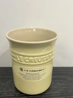 Le Creuset Pale Yellow Utensil Jar Spatula Crock Storage Kitchen Holder • £25.99