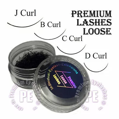 ⭐ EYELASH EXTENSIONS SEMI-PERMANENT J B C D CURL 8-15 Mm LOOSE In POT FALSE FAKE • £2.98