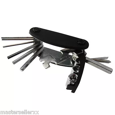 15-Function All In One Mechanic's Multi-functional Bike Bicycle Repair Tools Kit • $7.99