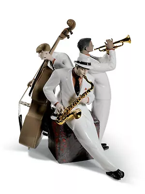 Lladro Ltd Ed Jazz Trio #8568 Brand Nib Saxaphone Bass Horn Players Save$$ F/sh • $2699.98