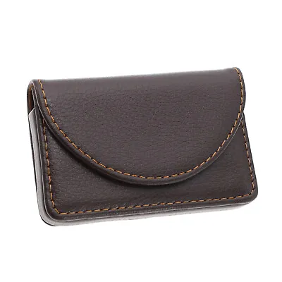 £5.78 • Buy Business Card Holder PU Leather ID Holder Case Business Name Card Pocket Brown