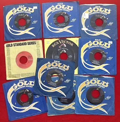Elvis Presley Gold Standard Series 45 Record Lot 10 45s VG+ • $10