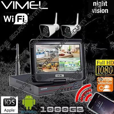 Wireless Security Cameras System 1000GB IP Outdoor CCTV WIFI Home Remote Monitor • $399.95