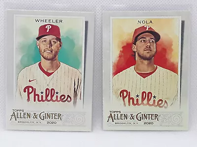 (2x) Aaron Nola + Zack Wheeler 2020 Allen & Ginter LOT Philadelphia Phillies • $1