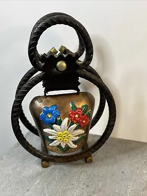 COW BELL WROUGHT IRON NAPKIN HOLDER. VINTAGE MID-CENTURY German Made • $85