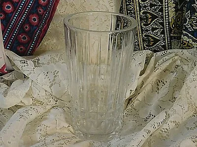 Val St. Lambert Flower Vase    Clear Crystal   From Belguim     8 Inches Tall • $75