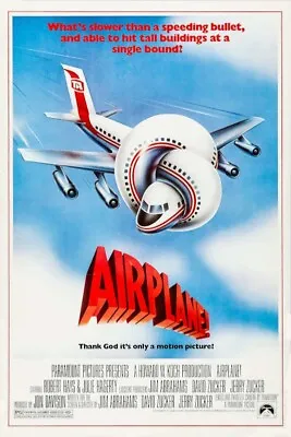 1980 AIRPLANE! VINTAGE COMEDY MOVIE POSTER PRINT STYLE A 24x16 9 MIL PAPER • $25.95
