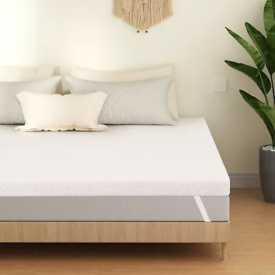 ZEOPHOL 2/3/4 Inch Memory Foam Mattress Topper All Size Bed Removable Soft Cover • $99.99