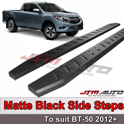 Heavy Duty Steel Black Side Steps Suit Mazda Bt-50 BT50 Extra Cab 2012-2020 • $309