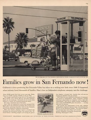 1960 Independent Telephone: Families Grow San Fernando Vintage Print Ad • $8.75