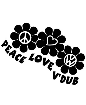 VW Peace Love Dub Decal You Pick Color • $5