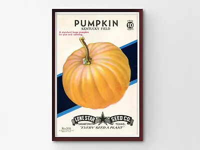 Vintage Kitchen Decoration POSTER! (up To 24  X 36 ) - Pumpkins - Gourds - Seed • $16