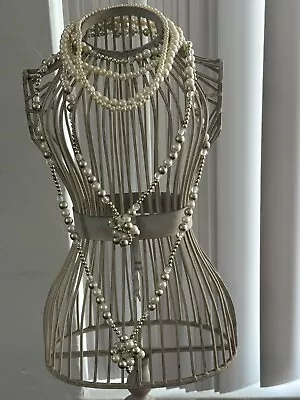 Vintage French Mannequin Miniature  Window Display Metal Dress Form Stand 26  • $124.99