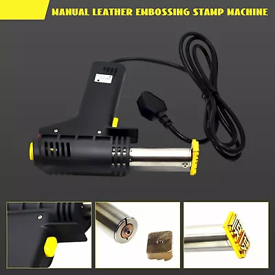 Handheld Leather Stamping Machine Hot Foil DIY Logo Seal Heating Embosser 110V • $58.90