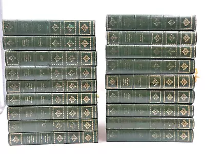 Charles Dickens Books X18 Complete Works Centennial Edition Green T2913 Bulk G • £19.99