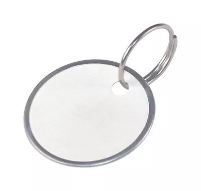 Hillman 701331 Metal White Paper Tag Labeling/ID Key Ring 5 L In. • $9.51