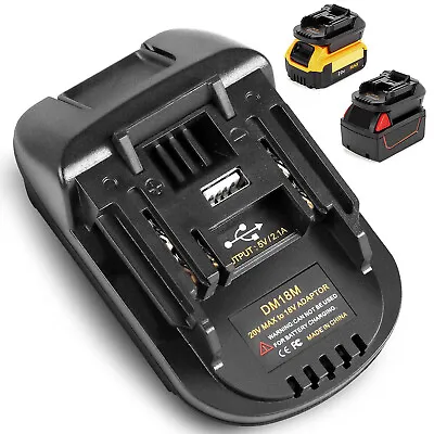 USB Battery Adapter For Dewalt 20V & Milwaukee 18V Convert To Makita 18V Battery • $11.45