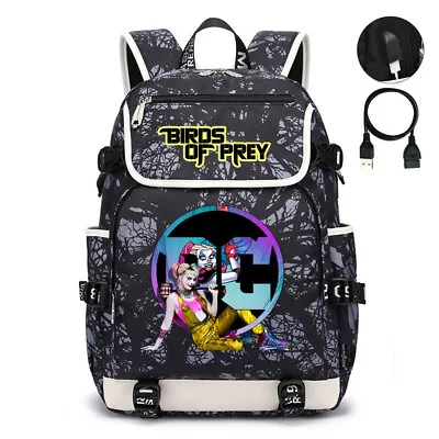 Birds Of Prey Harley Quinn Backpack Rucksack School Bags Shoulder Travel Bags • $65.66