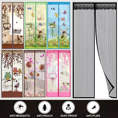 £9.99 • Buy UK Magnetic Mesh Door Magic Protect Curtain Snap Fly Bug Insect Mosquito Screen