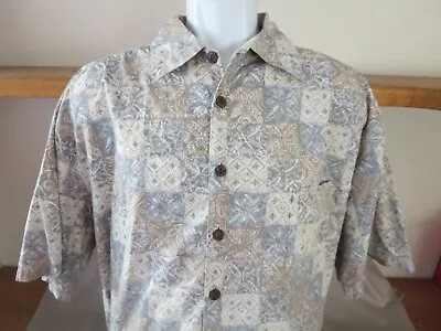 Men's Kahala Hawaiian Beach Shirt Button Up Brown Size Extra Large • $19.99