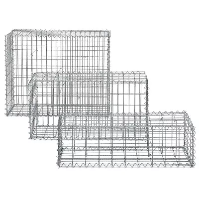 Gabion Basket Galvanised Cage Retaining Stone Outdoor Wall Heavy Duty 4mm Wire • £26.99