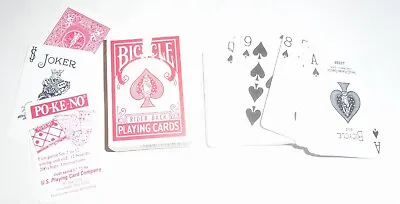 Vintage Bicycle Rider Back Playing Cards Mini Miniature 404 RED Deck EUC • $5