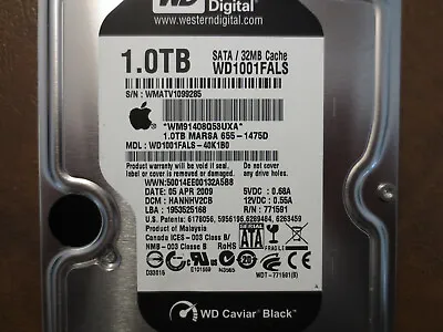 WD WD1001FALS-40K1B0 DCM:HANNHV2CB Apple#655-1475D 1.0TB 3.5  Sata Hard Drive • $106.19