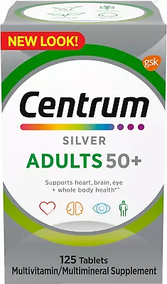 Centrum Silver Multivitamin Supplement For Adults 50 Plus  B Vitamins - 125 Ct • $18.76