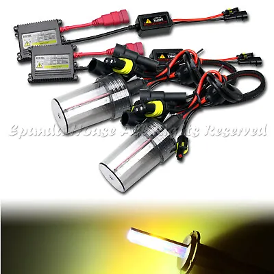 Premium Quality H3 Xenon Slim Ballasts Hid Kit Fog Lights Ac 3000k Jdm Yellow • $27.99