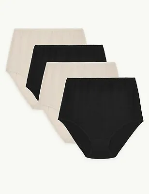 M&S Pure Cotton 4 Pack Full Briefs Knickers Underwear's UK 12 🛴 • £9.99