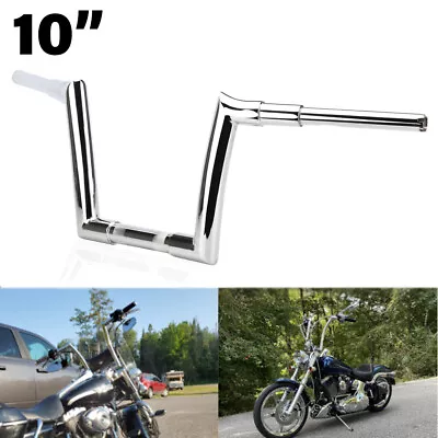 10  Rise Motorcycle Horn Ape Hanger Handlebar Chrome For Harley Road Glide FLTRX • $119