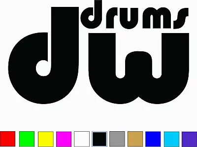 DW DRUMS Logo Vinyl Decal Die Cut Sticker • $2.99