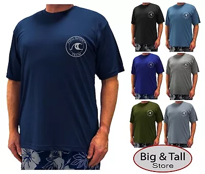 Big & Tall H2O Sport Tech Short Sleeve Swim Shirt - Loose Fit 2XL - 5XLT UPF 50+ • $35.95