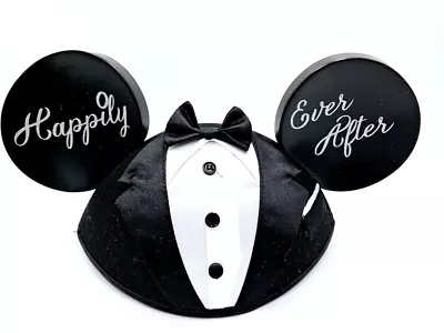 Disney Parks Mickey Mouse Happily Ever After Wedding Groom Ears Hat New • $54.77