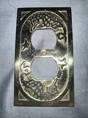 Vintage Solid Brass Seahorse Outlet Cover  #4 • $19.95