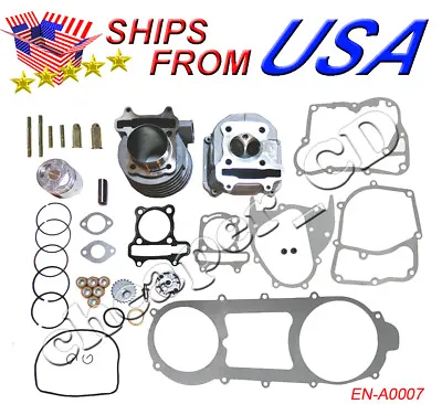 Engine Rebuild Kit Cylinder Head Piston157QMJ Chinese 150cc GY6 Scooter Moped • $83.50