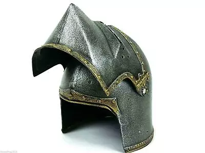 Medieval Helmet W. Movable Face Fancy Dress Shield King Cos Play Knight Lepianka • £16.97