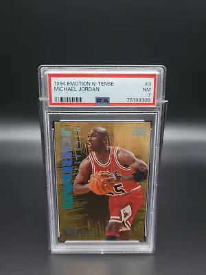 1994 Skybox  Michael Jordan EMOTION N-TENSE #3 Trading Card • $415