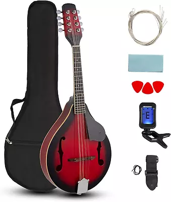 A Style Mandolin Instrument Kit 8 Strings Acoustic Mahogany Wood Mandolins Musi • $115.99