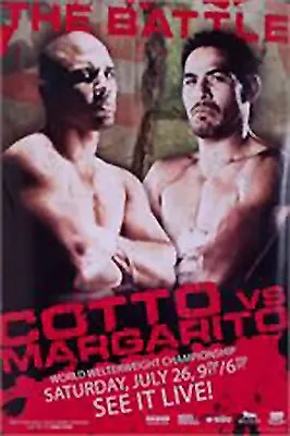 Vintage Original Miguel Cotto Vs. Antonio Margarito Boxing Fight Poster • $17.95