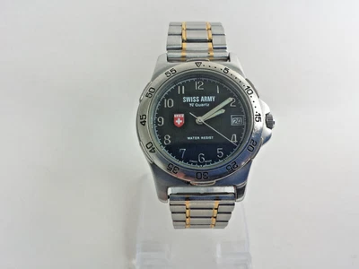 £36.99 • Buy Swiss Army Watch Mens Gents Quartz Bracelet With Date - Black Dial - 17.5cm Fit