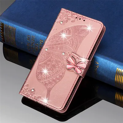 $15.89 • Buy For OPPO A5 A9 A52 A54 Flip Leather Sparkle Bling Diamond Wallet Card Case Cover